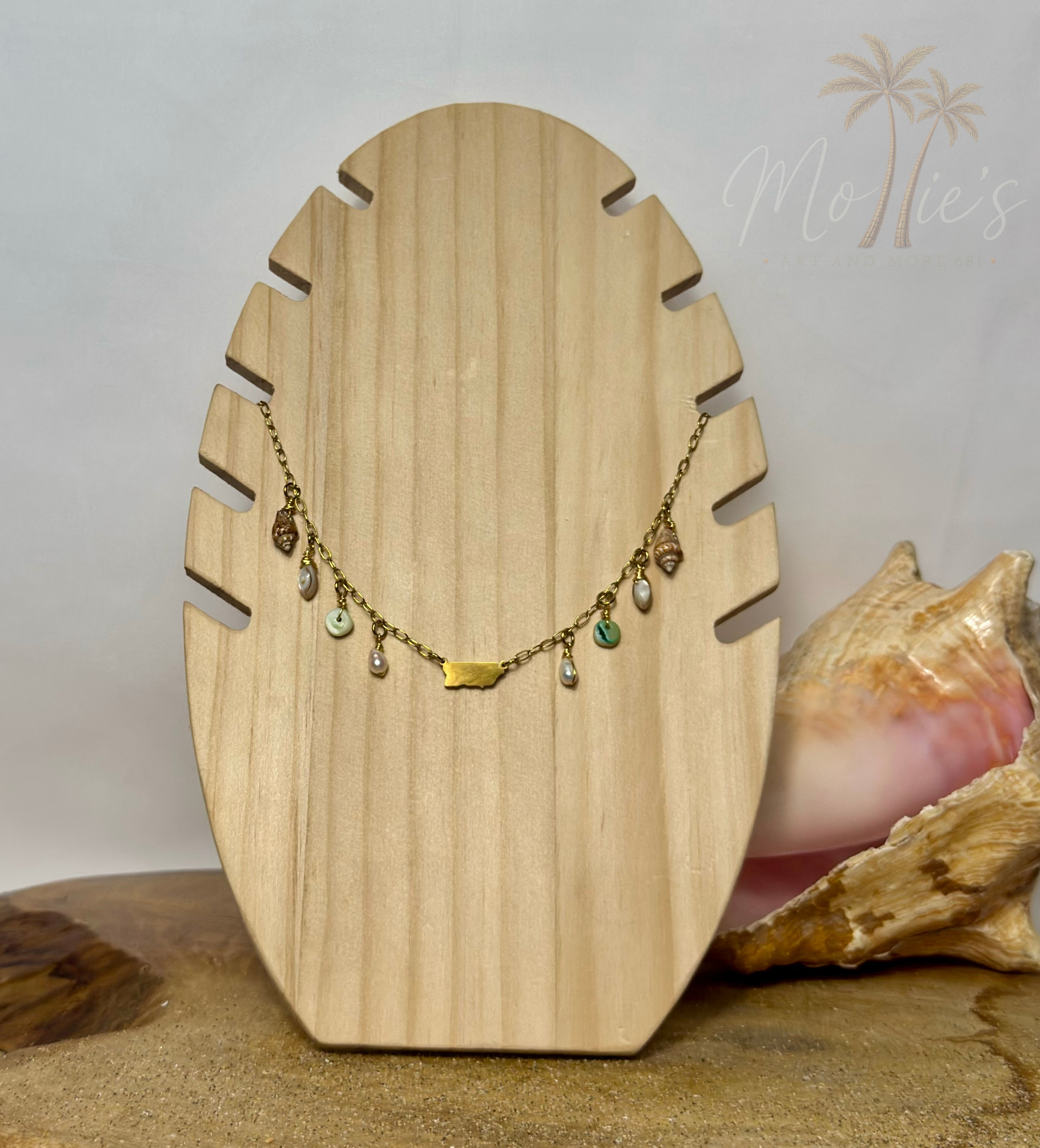 Collar de Puerto Rico con piedras
