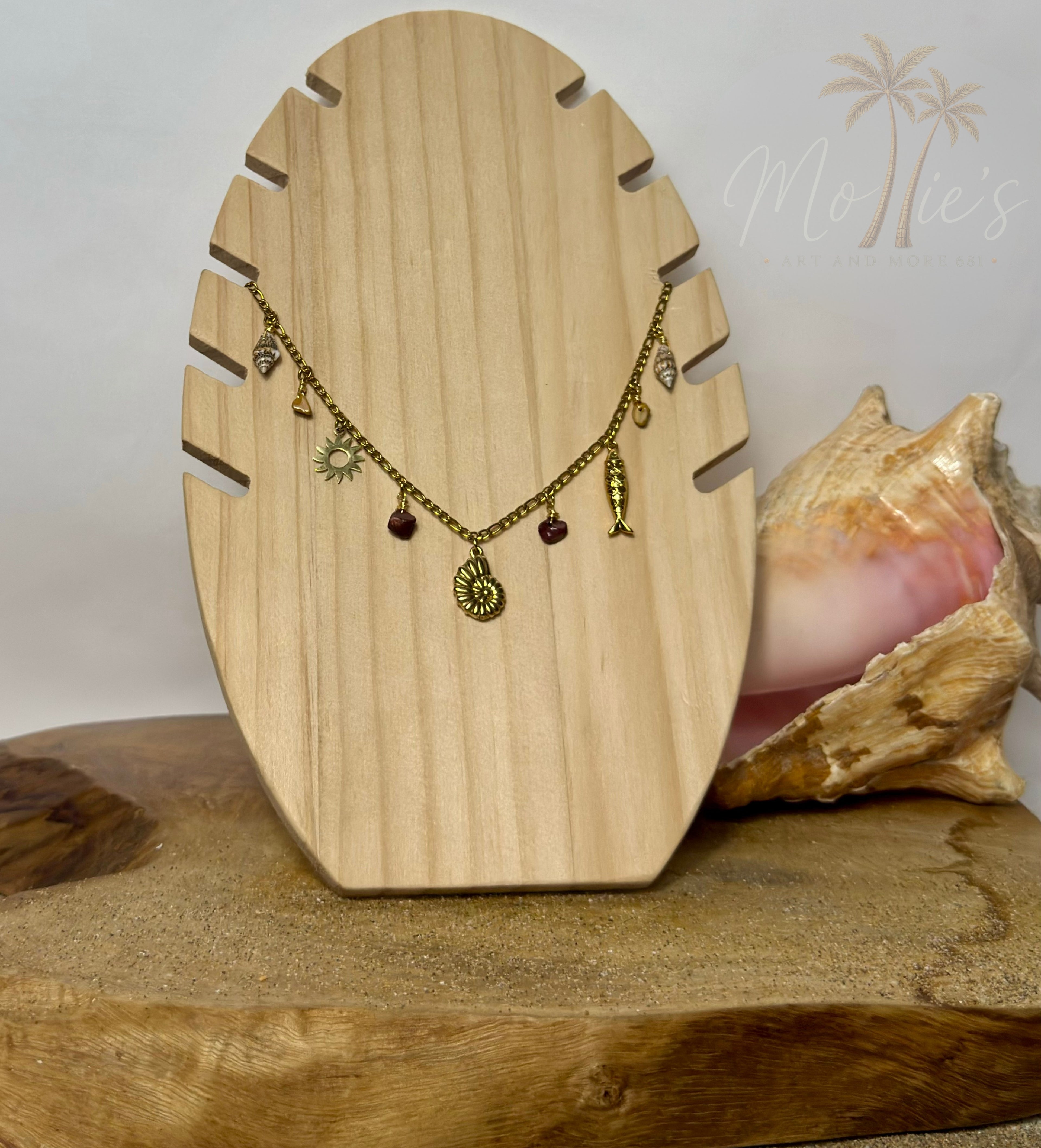 Collar playero 3 dijes
